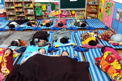Hình ảnh trẻ ngủ trưa MN Trà Xinh